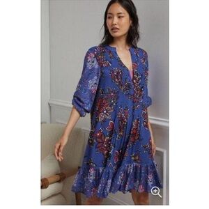 Anthropologie Diana Pintucked Tunic dress Size M